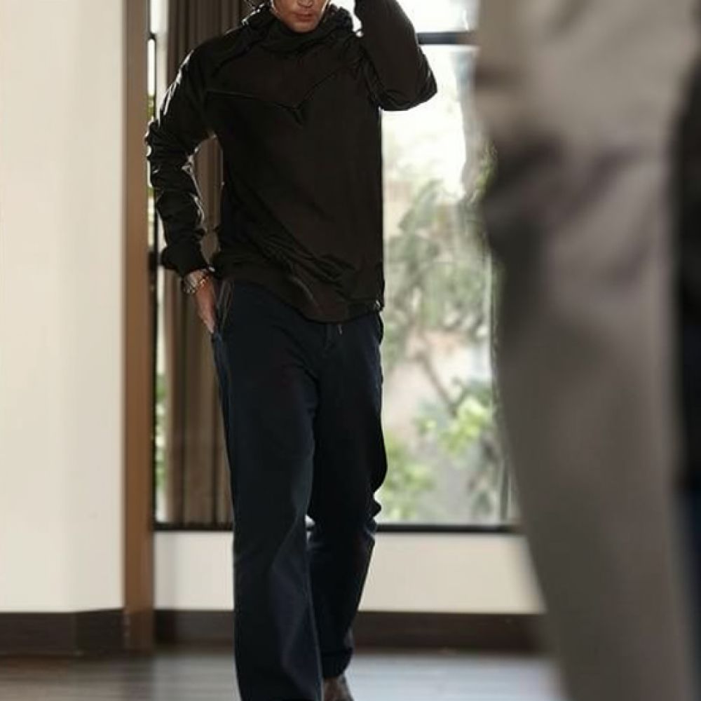 Running Gear Plus Size - Tuta sportiva da uomo con cappuccio,